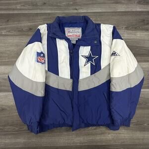 Vintage Dallas Cowboys Jacket Mens XL Blue NFL Football Apex One Pro Line 90s